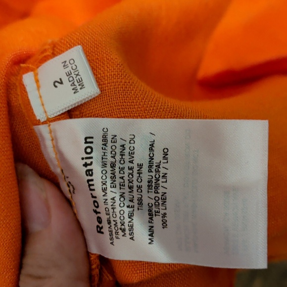 REFORMATION marcella linen strapless dress - size 2 - Picture 5 of 11